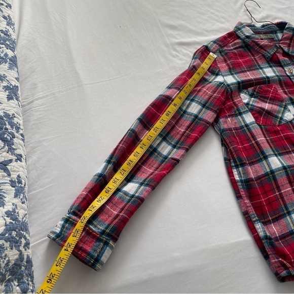 Naturals Shirt Plaid 100% Cotton Button Down with Front Pockets Size L - Picture 8 of 8